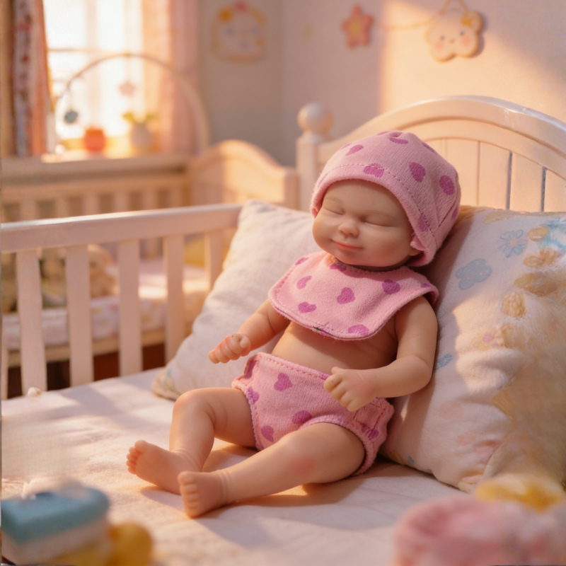 6inch Wren Cute Sleeping Reborn Doll, Real Touch Newborn Toy, Gift & Collectible Doll