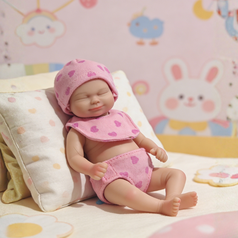 6inch Wren Cute Sleeping Reborn Doll, Real Touch Newborn Toy, Gift & Collectible Doll