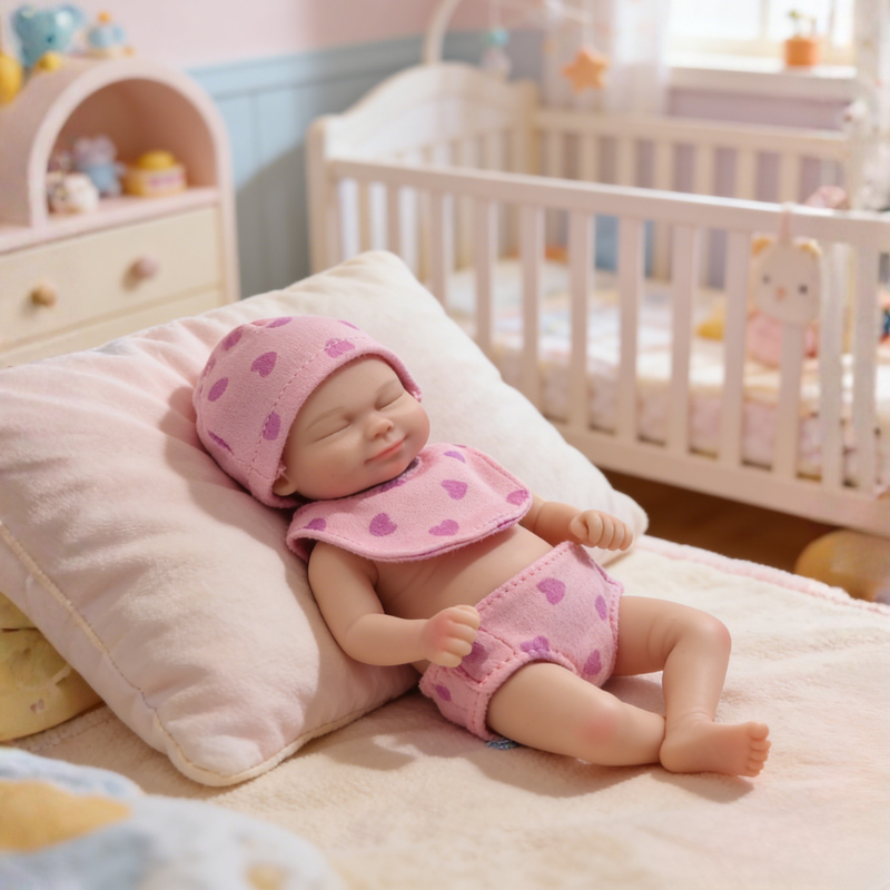 6inch Wren Cute Sleeping Reborn Doll, Real Touch Newborn Toy, Gift & Collectible Doll