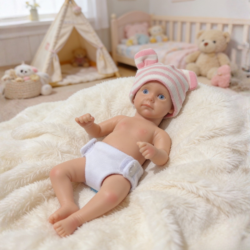 6inch Rowan Cute Sleeping Reborn Doll, Real Touch Newborn Toy, Gift & Collectible Doll