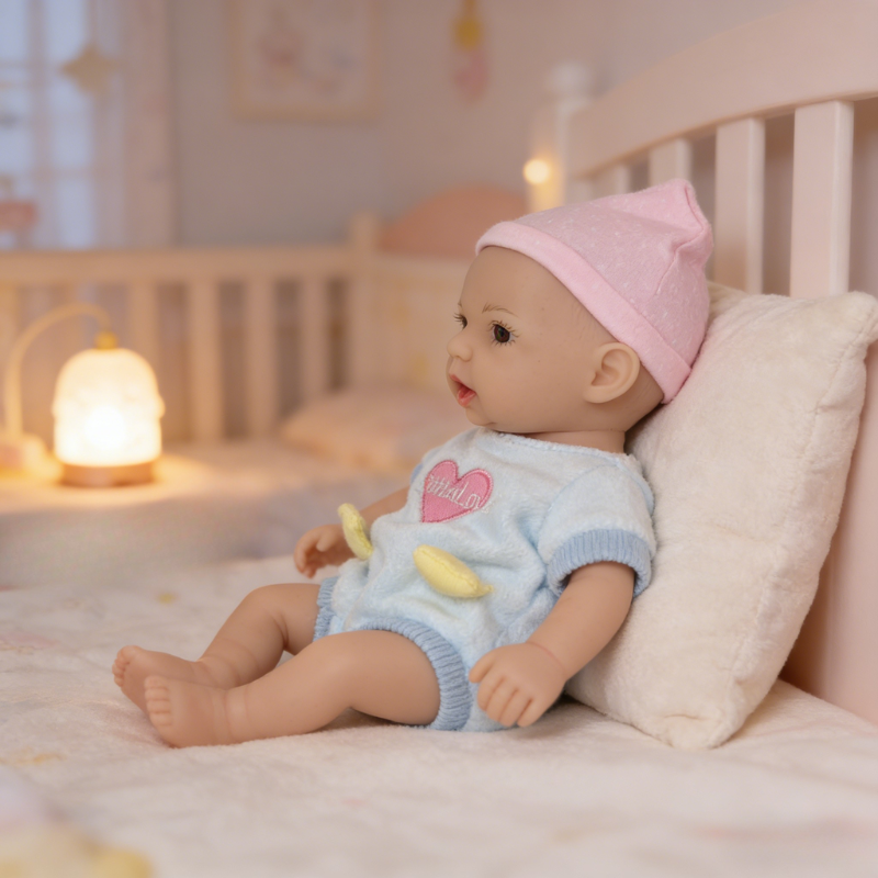 13Inch Elara Cute Sleeping Reborn Doll, Real Touch Newborn Toy, Gift & Collectible Doll