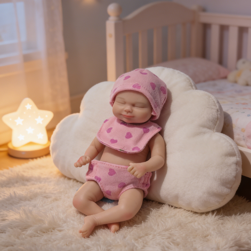 6inch Wren Cute Sleeping Reborn Doll, Real Touch Newborn Toy, Gift & Collectible Doll