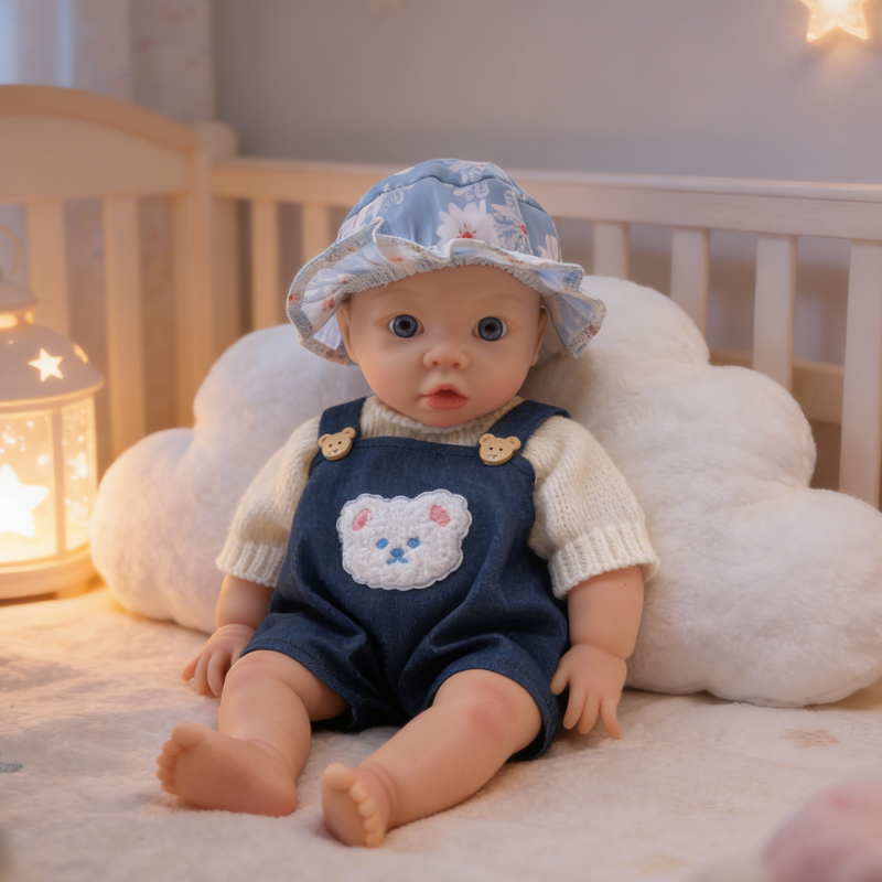 16inch Sia Cute Sleeping Reborn Doll, Real Touch Newborn Toy, Gift & Collectible Doll