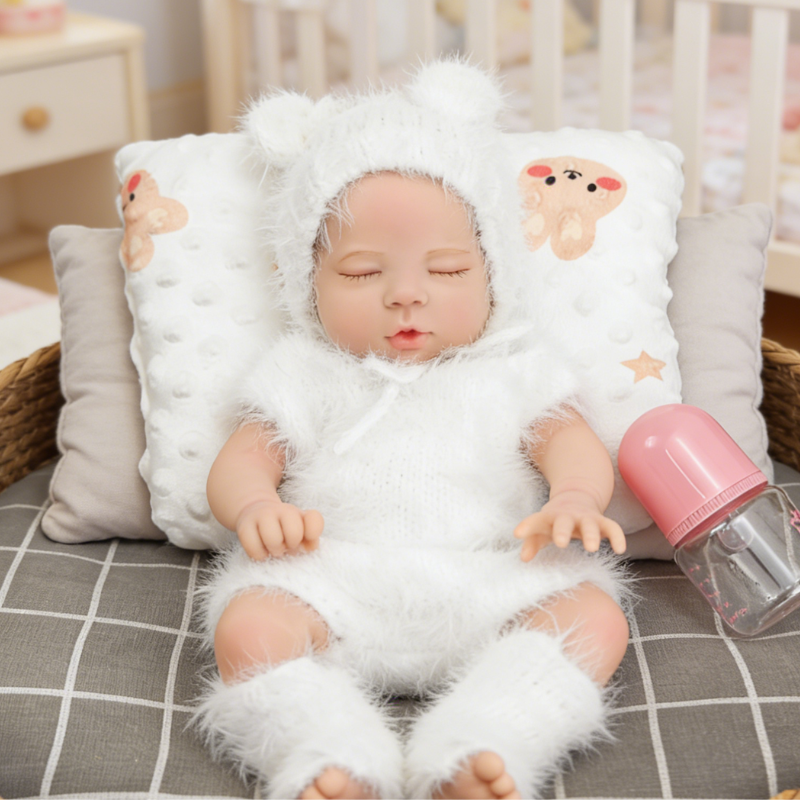 Cherry Cute Sleeping Reborn Doll, Real Touch Newborn Toy, Gift & Collectible Doll