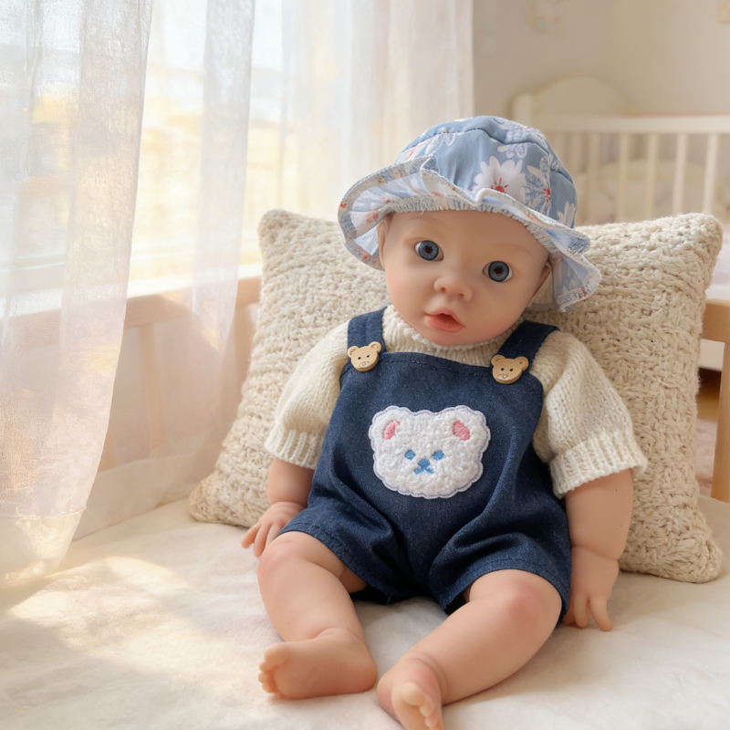 16inch Sia Cute Sleeping Reborn Doll, Real Touch Newborn Toy, Gift & Collectible Doll