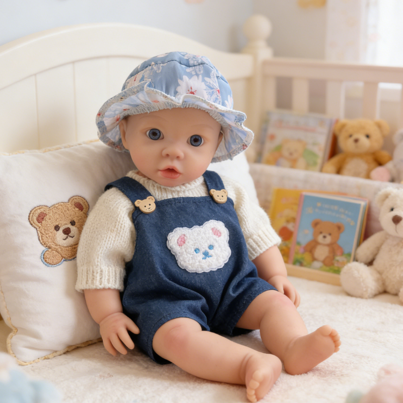 16inch Sia Cute Sleeping Reborn Doll, Real Touch Newborn Toy, Gift & Collectible Doll