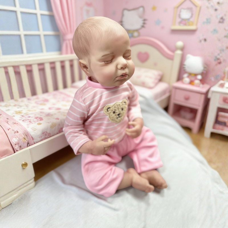 Nora 18 Inch Realistic Newborn Doll, Skin-Friendly Poseable Comfort Gift for Kids