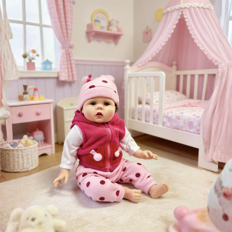 18/22 Inch Realistic Baby Doll Ella, Soft Lifelike Poseable Reborn Companion