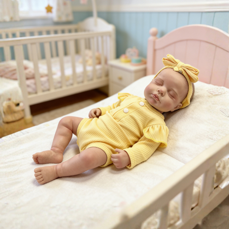 18 Inch Realistic Baby Doll Lily, Soft Lifelike Poseable Reborn Companion