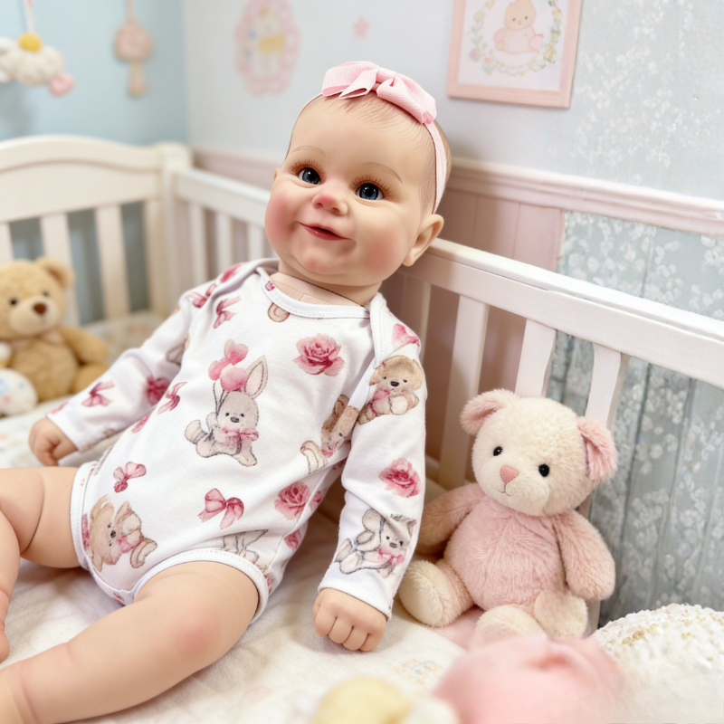 24 Inch Lifelike Baby Doll Emma, Soft Reborn Doll Warm Companion Toy