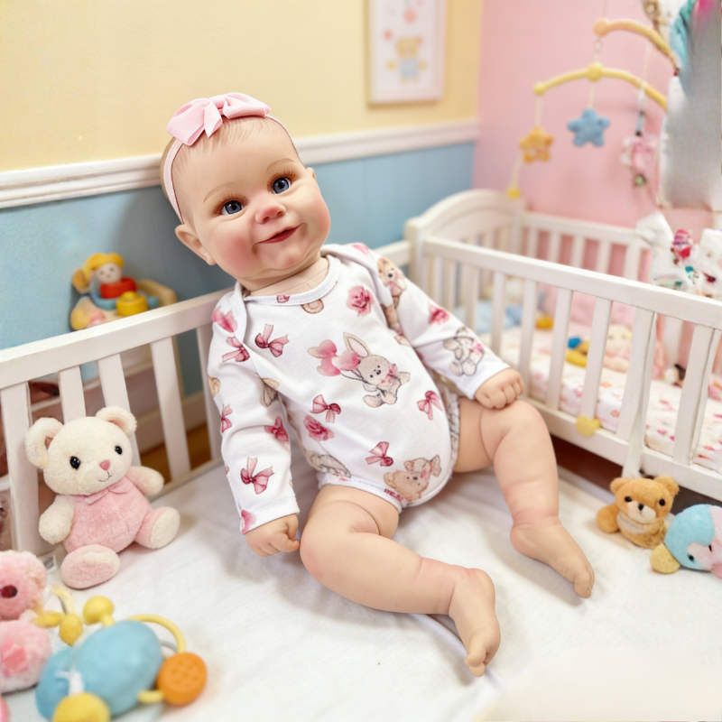 24 Inch Lifelike Baby Doll Emma, Soft Reborn Doll Warm Companion Toy