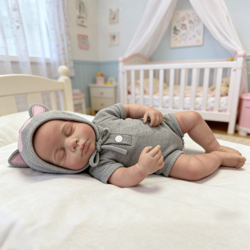 18 Inch Realistic Baby Doll Lily, Soft Lifelike Poseable Reborn Companion