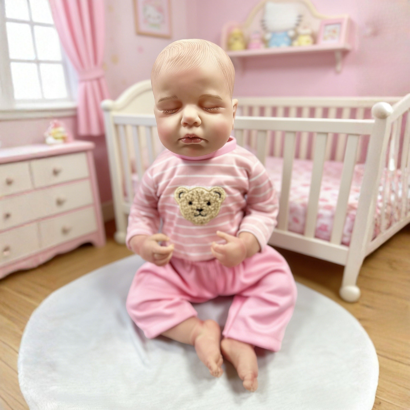 Nora 18 Inch Realistic Newborn Doll, Skin-Friendly Poseable Comfort Gift for Kids