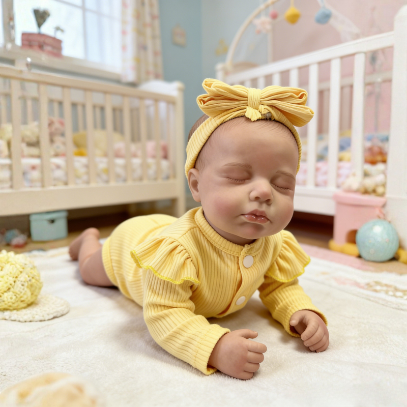18 Inch Realistic Baby Doll Lily, Soft Lifelike Poseable Reborn Companion
