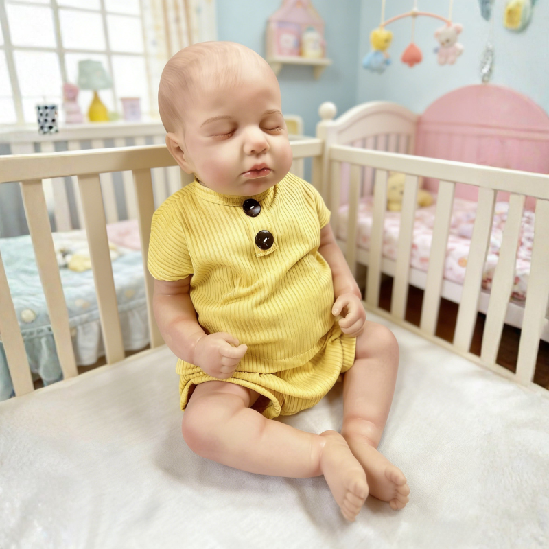Nora 18 Inch Realistic Newborn Doll, Skin-Friendly Poseable Comfort Gift for Kids