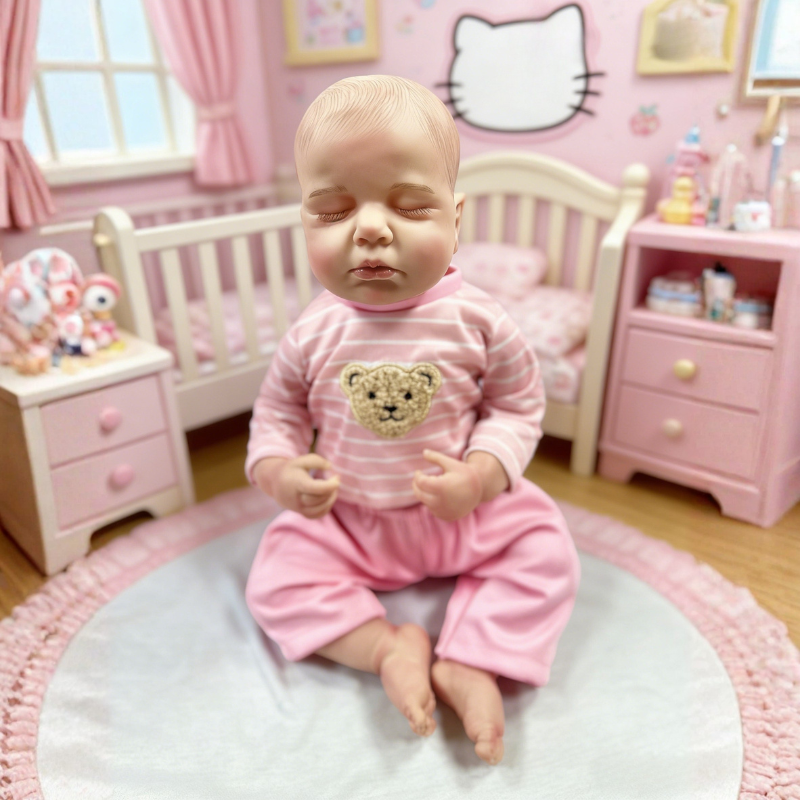 Nora 18 Inch Realistic Newborn Doll, Skin-Friendly Poseable Comfort Gift for Kids