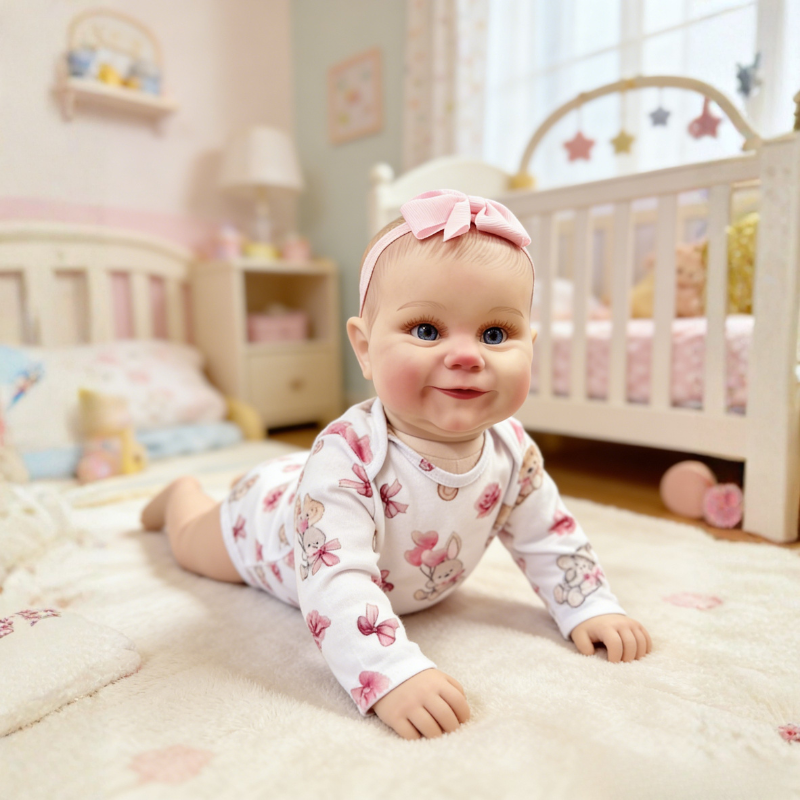 24 Inch Lifelike Baby Doll Emma, Soft Reborn Doll Warm Companion Toy