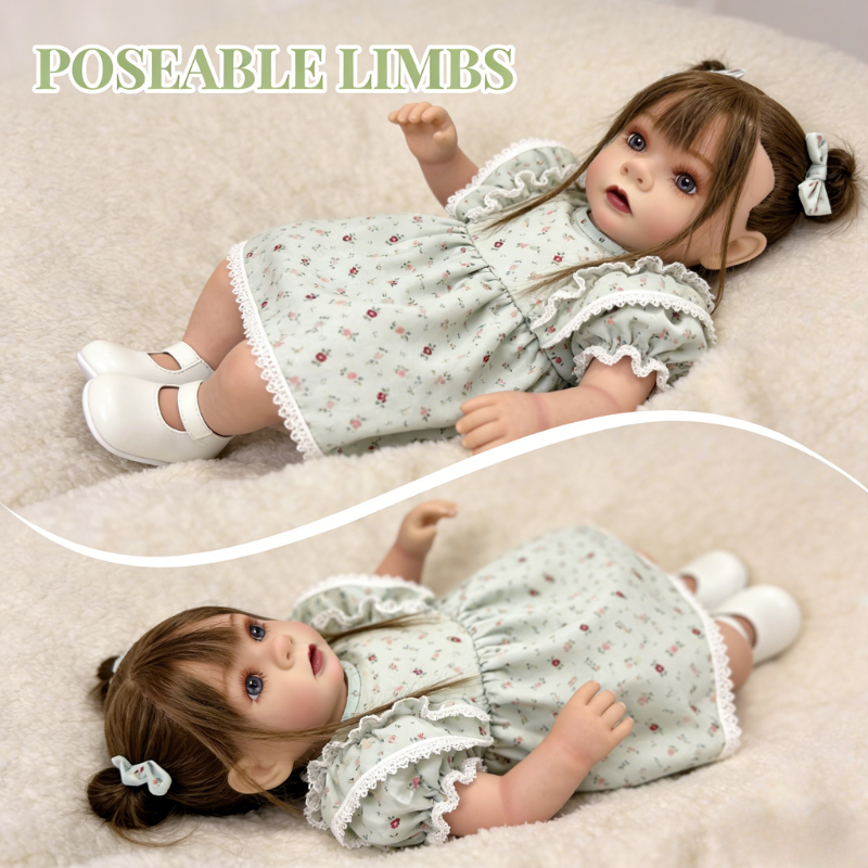 24 Inch Large Realistic Baby Chloe, Soft Skin-Friendly Gift Doll