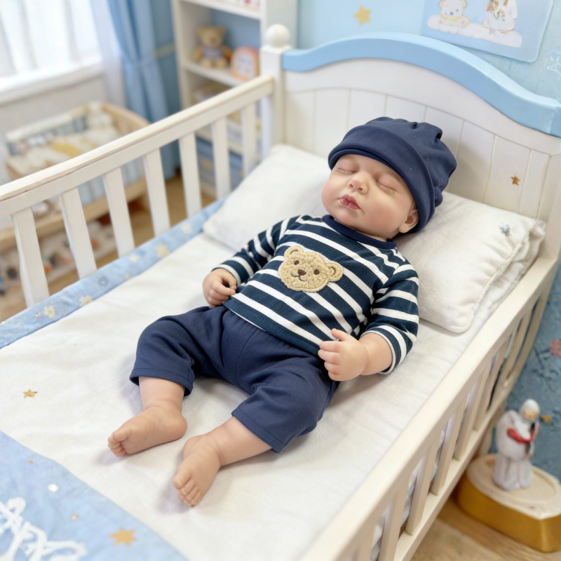 Nora 18 Inch Realistic Newborn Doll, Skin-Friendly Poseable Comfort Gift for Kids