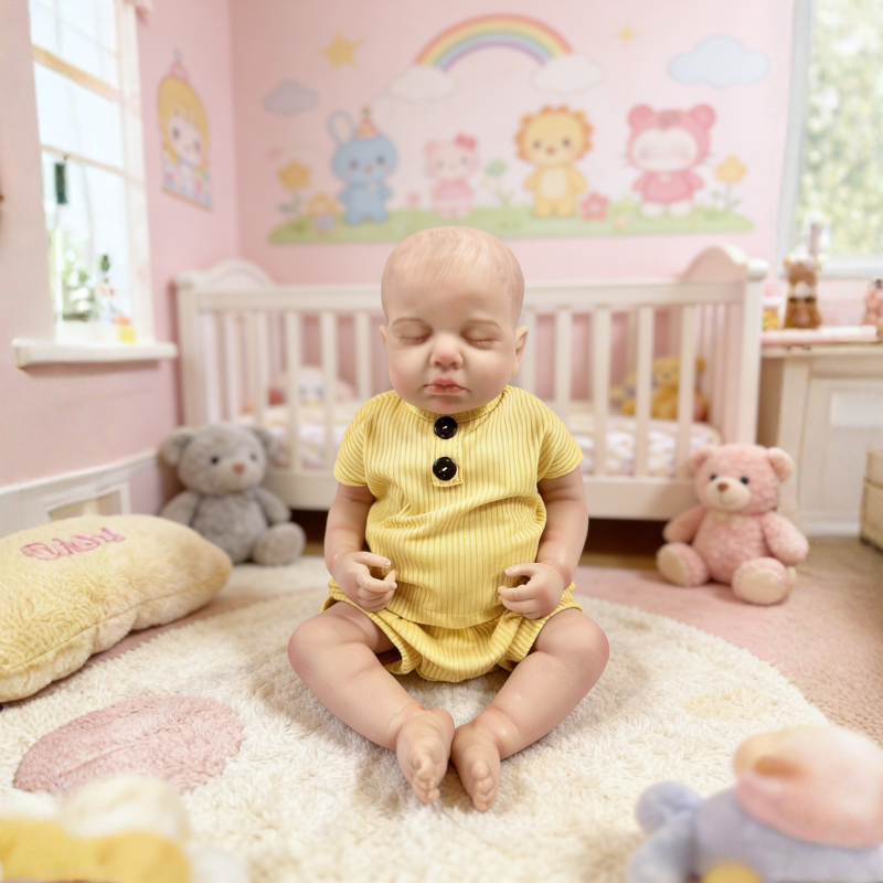 Nora 18 Inch Realistic Newborn Doll, Skin-Friendly Poseable Comfort Gift for Kids