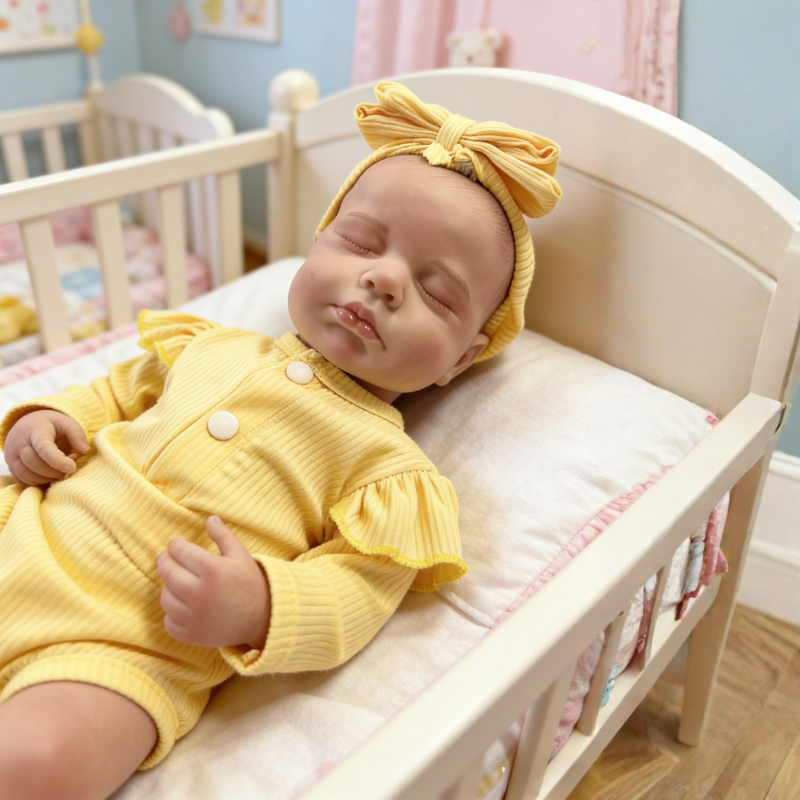 18 Inch Realistic Baby Doll Lily, Soft Lifelike Poseable Reborn Companion