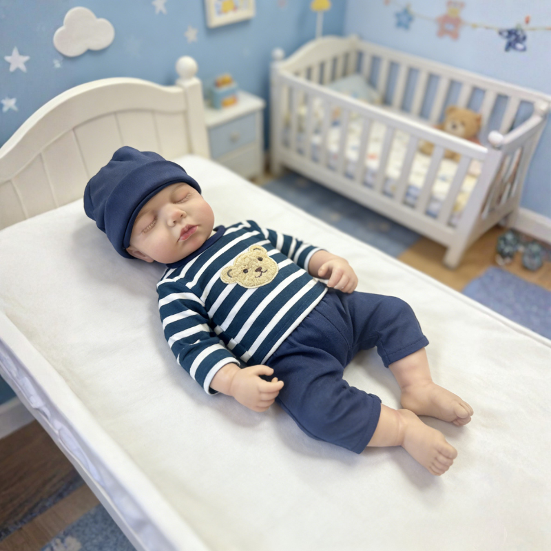 Nora 18 Inch Realistic Newborn Doll, Skin-Friendly Poseable Comfort Gift for Kids