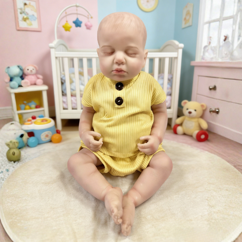Nora 18 Inch Realistic Newborn Doll, Skin-Friendly Poseable Comfort Gift for Kids
