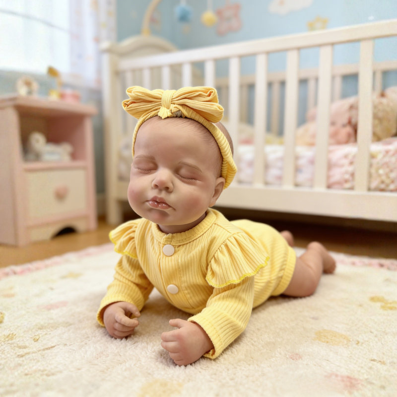 18 Inch Realistic Baby Doll Lily, Soft Lifelike Poseable Reborn Companion