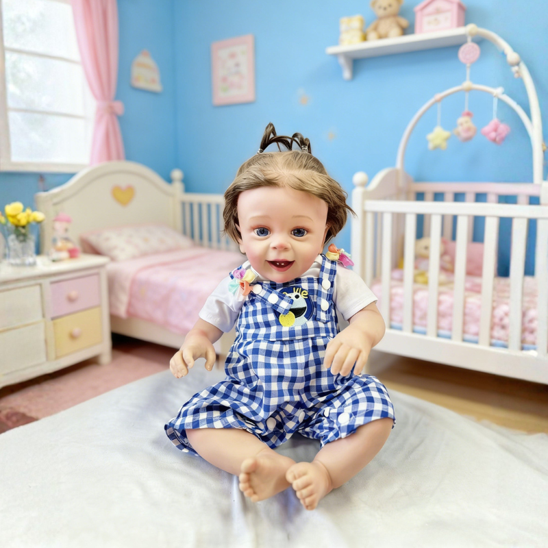 Ava 22 Inch Realistic Newborn Baby Doll, Soft Lifelike Reborn Doll Gift for Kids