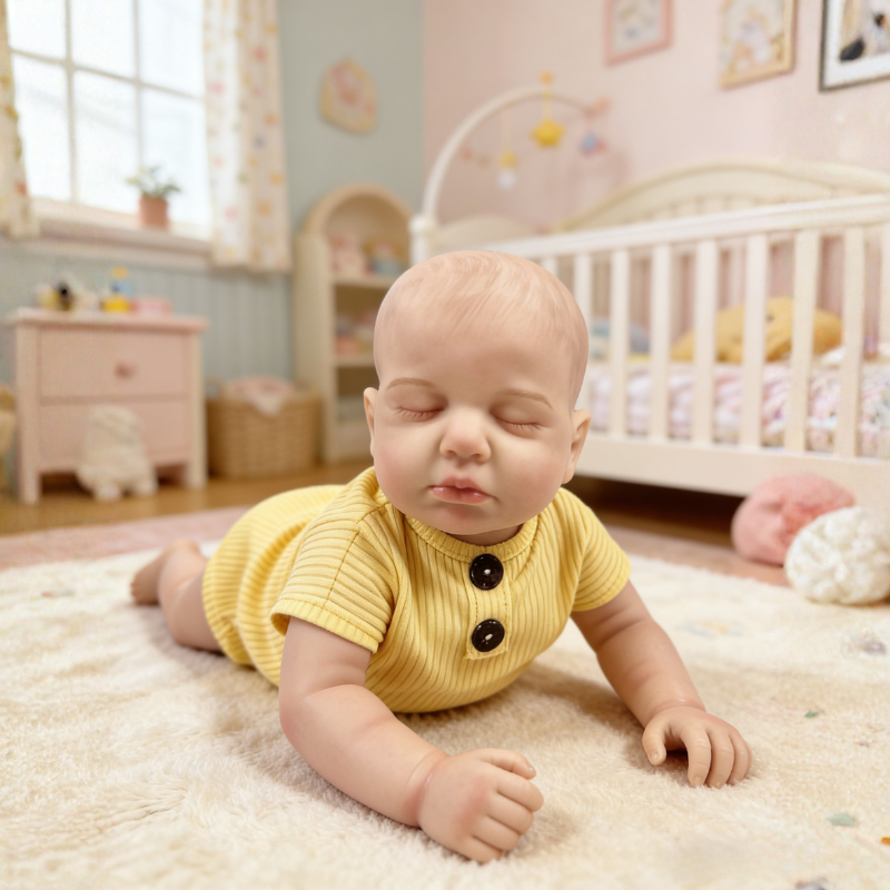 Nora 18 Inch Realistic Newborn Doll, Skin-Friendly Poseable Comfort Gift for Kids