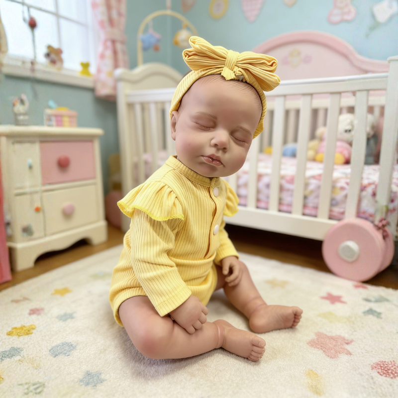 18 Inch Realistic Baby Doll Lily, Soft Lifelike Poseable Reborn Companion