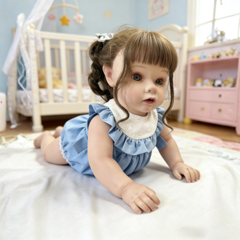 24 Inch Large Realistic Baby Chloe, Soft Skin-Friendly Gift Doll