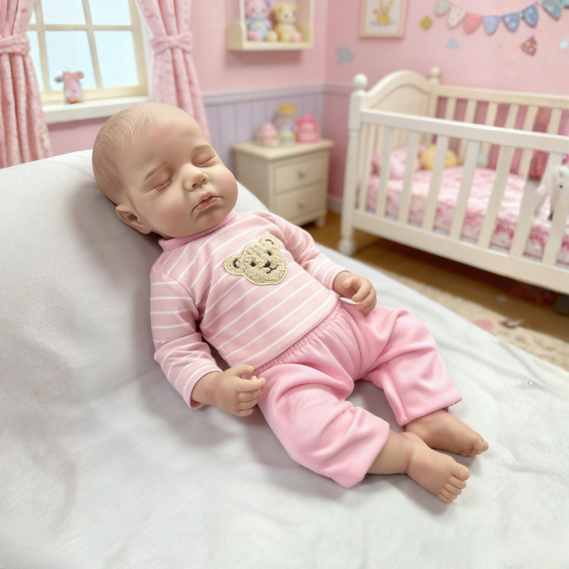 Nora 18 Inch Realistic Newborn Doll, Skin-Friendly Poseable Comfort Gift for Kids