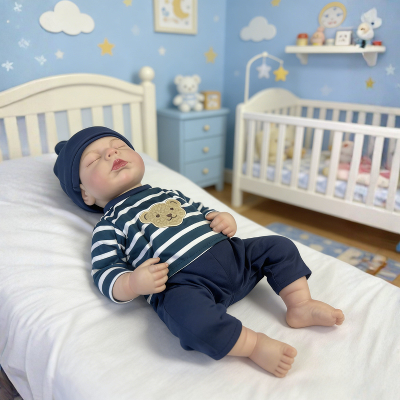 Nora 18 Inch Realistic Newborn Doll, Skin-Friendly Poseable Comfort Gift for Kids