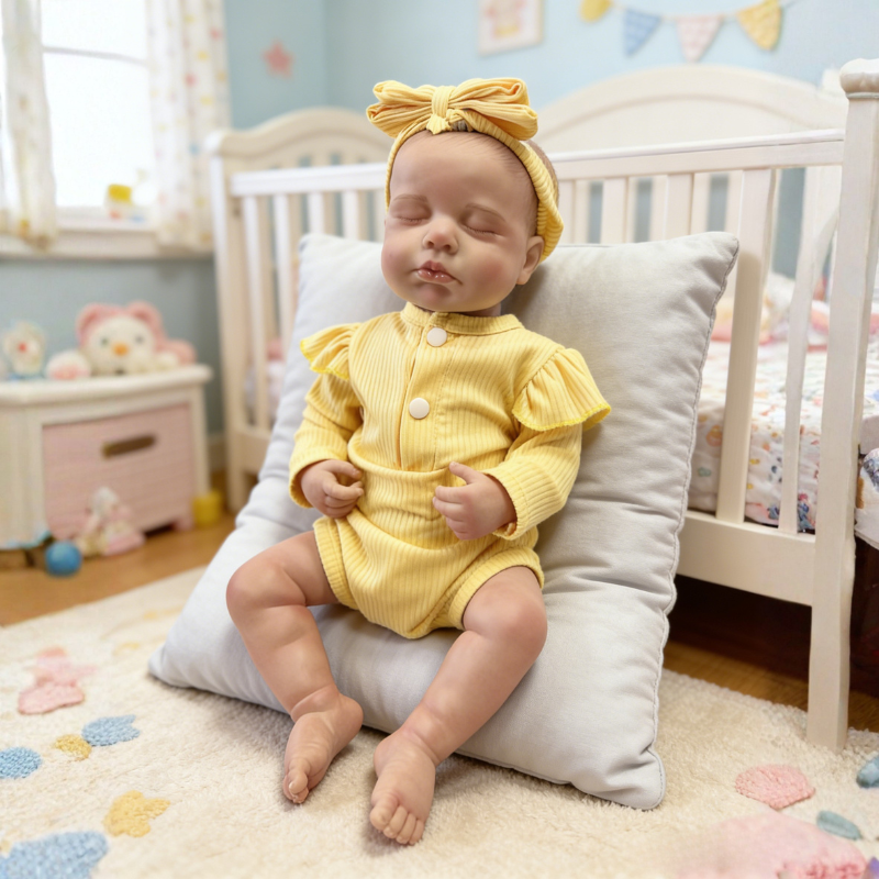 18 Inch Realistic Baby Doll Lily, Soft Lifelike Poseable Reborn Companion
