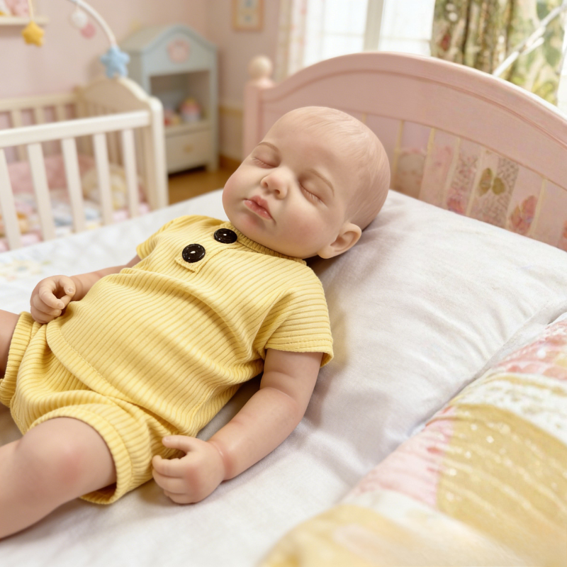 Nora 18 Inch Realistic Newborn Doll, Skin-Friendly Poseable Comfort Gift for Kids