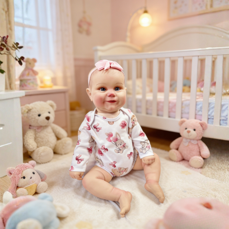 24 Inch Lifelike Baby Doll Emma, Soft Reborn Doll Warm Companion Toy