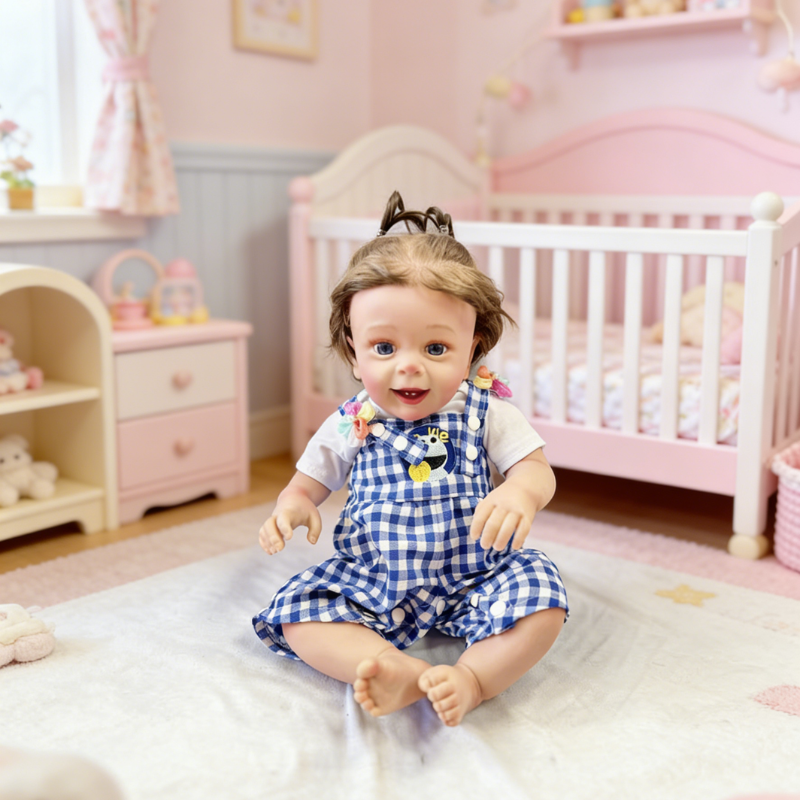 Ava 22 Inch Realistic Newborn Baby Doll, Soft Lifelike Reborn Doll Gift for Kids