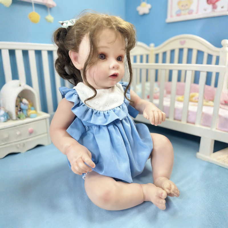 24 Inch Large Realistic Baby Chloe, Soft Skin-Friendly Gift Doll