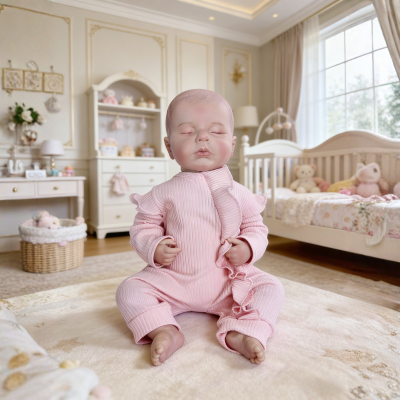 18 Inch Realistic Baby Doll Lily, Soft Lifelike Poseable Reborn Companion
