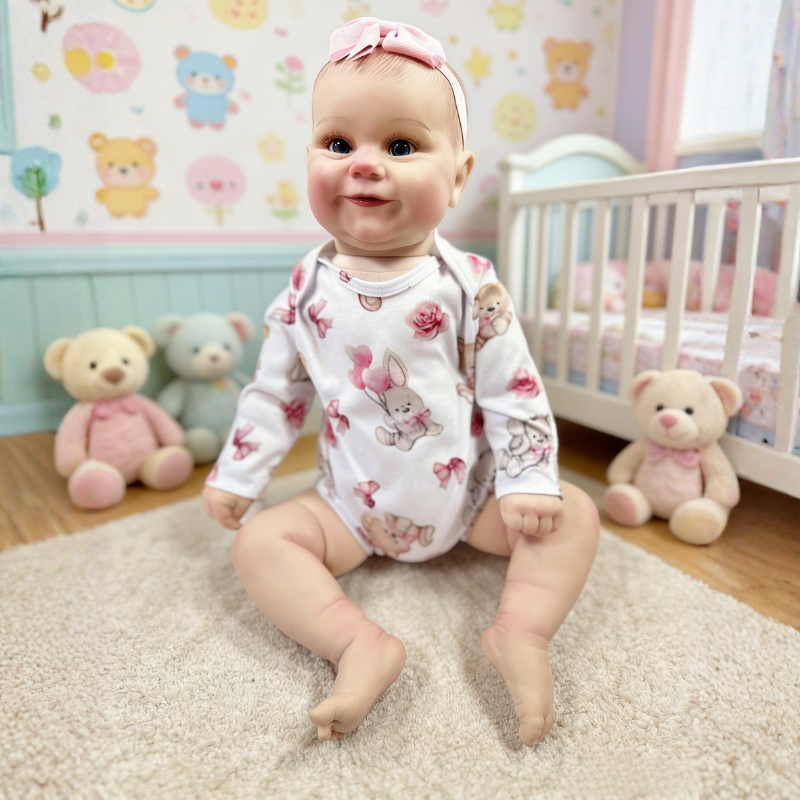 24 Inch Lifelike Baby Doll Emma, Soft Reborn Doll Warm Companion Toy