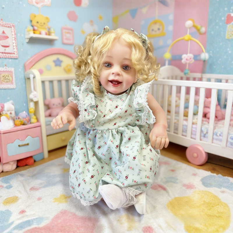 Ava 22 Inch Realistic Newborn Baby Doll, Soft Lifelike Reborn Doll Gift for Kids