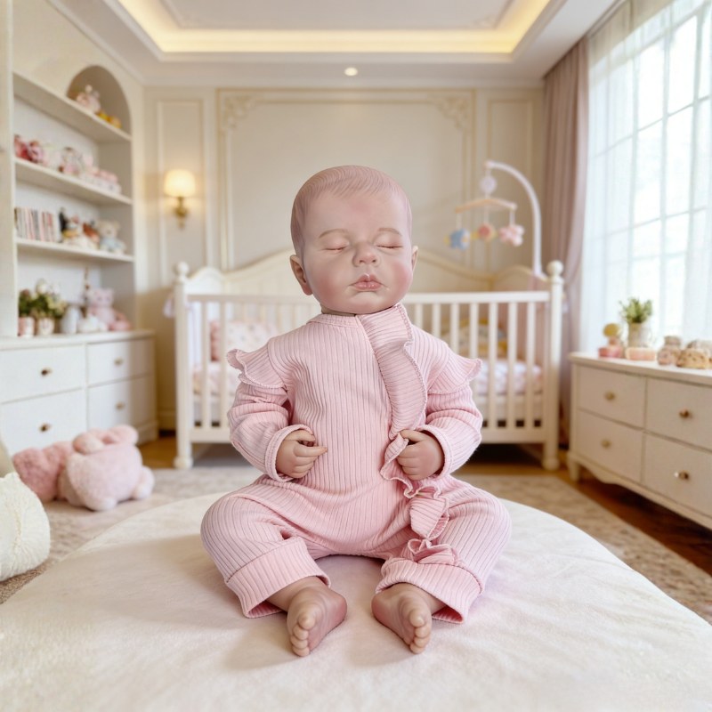 18 Inch Realistic Baby Doll Lily, Soft Lifelike Poseable Reborn Companion