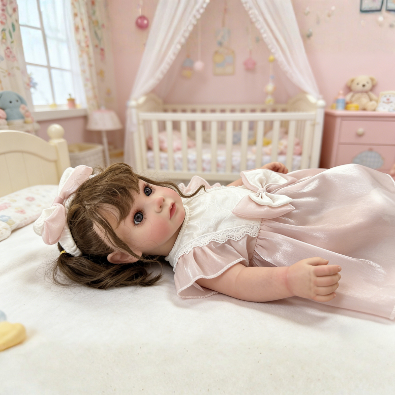 24 Inch Large Realistic Baby Chloe, Soft Skin-Friendly Gift Doll