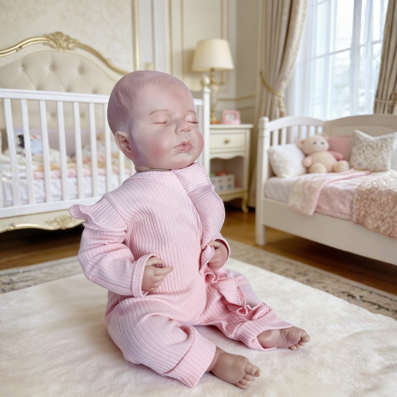 18 Inch Realistic Baby Doll Lily, Soft Lifelike Poseable Reborn Companion