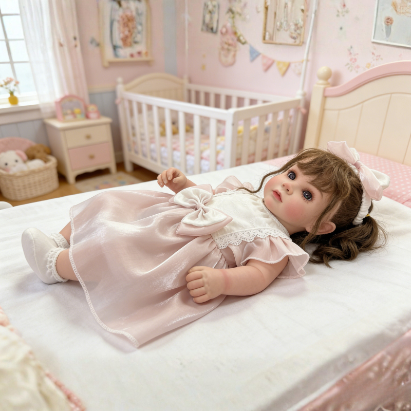 24 Inch Large Realistic Baby Chloe, Soft Skin-Friendly Gift Doll
