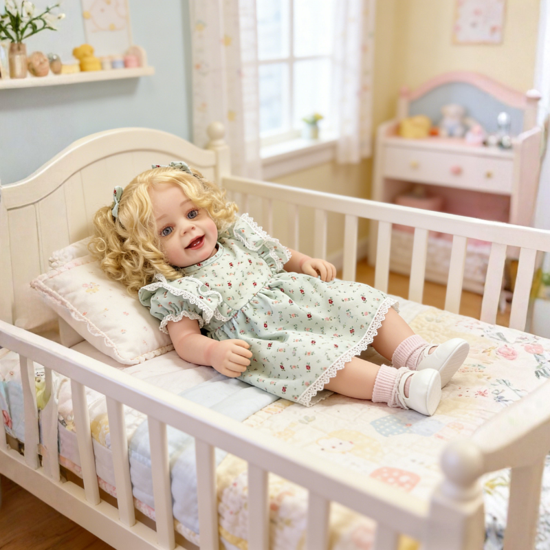 Ava 22 Inch Realistic Newborn Baby Doll, Soft Lifelike Reborn Doll Gift for Kids