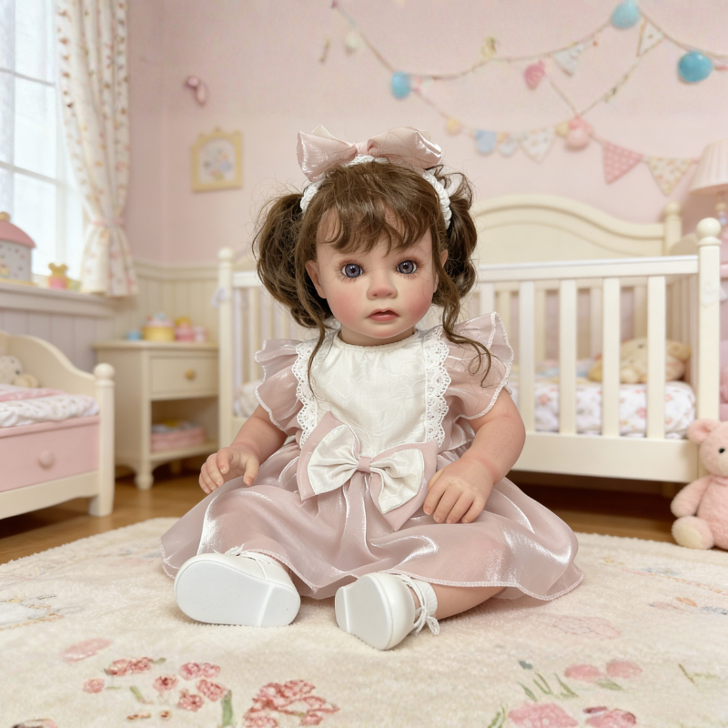 24 Inch Large Realistic Baby Chloe, Soft Skin-Friendly Gift Doll