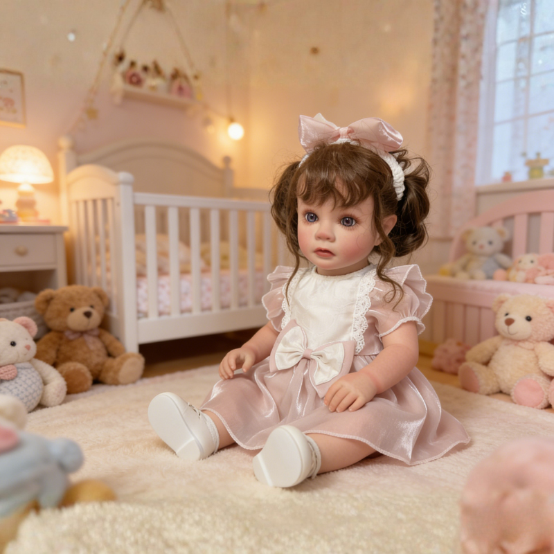 24 Inch Large Realistic Baby Chloe, Soft Skin-Friendly Gift Doll