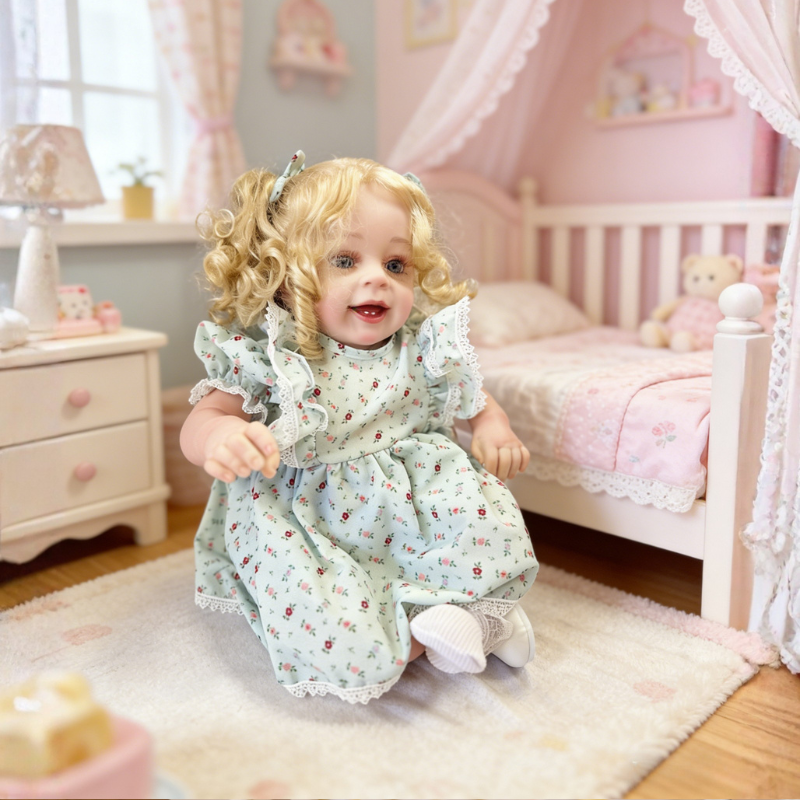 Ava 22 Inch Realistic Newborn Baby Doll, Soft Lifelike Reborn Doll Gift for Kids